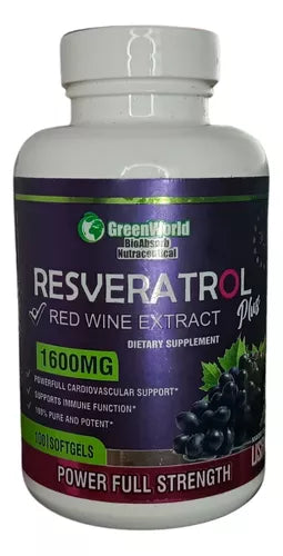 Resveratrol en capsulas Green world 1600 mg